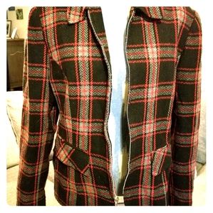 Plaid zipup jacket